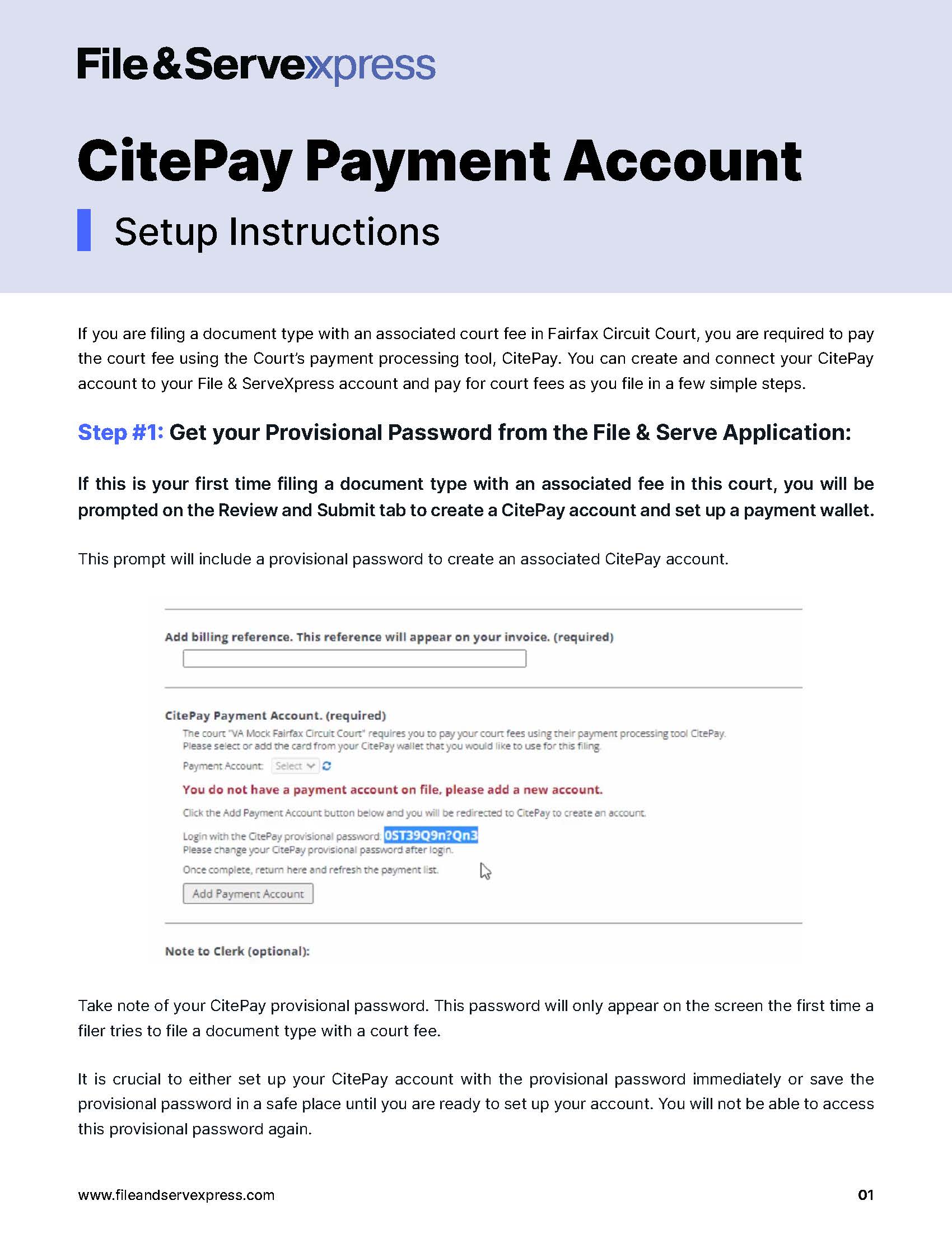 Fairfax, VA Circuit Court File & ServeXpress